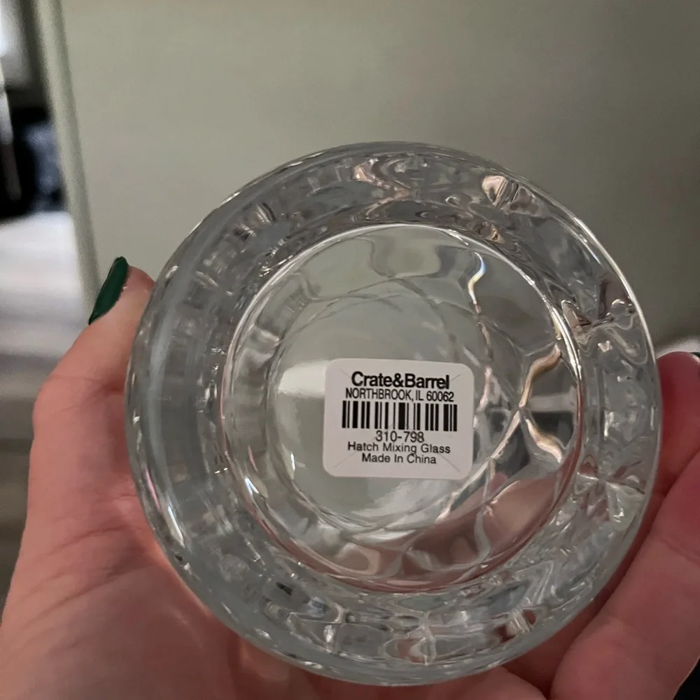 Crate&Barrel Hatch mixing glass
